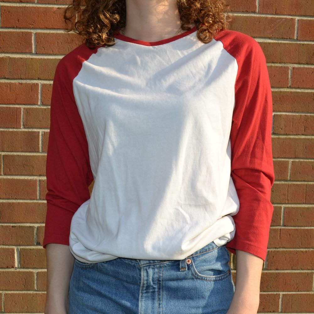 Old Navy Red Baseball Tee